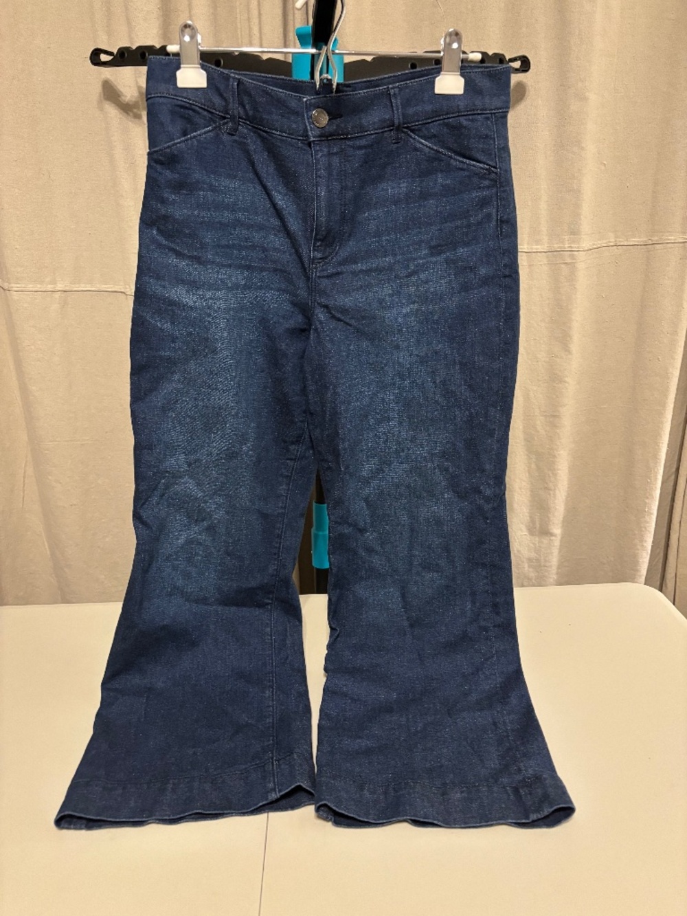 Loft Outlet High Rise Trouser Jean- dark denim, size 10 P